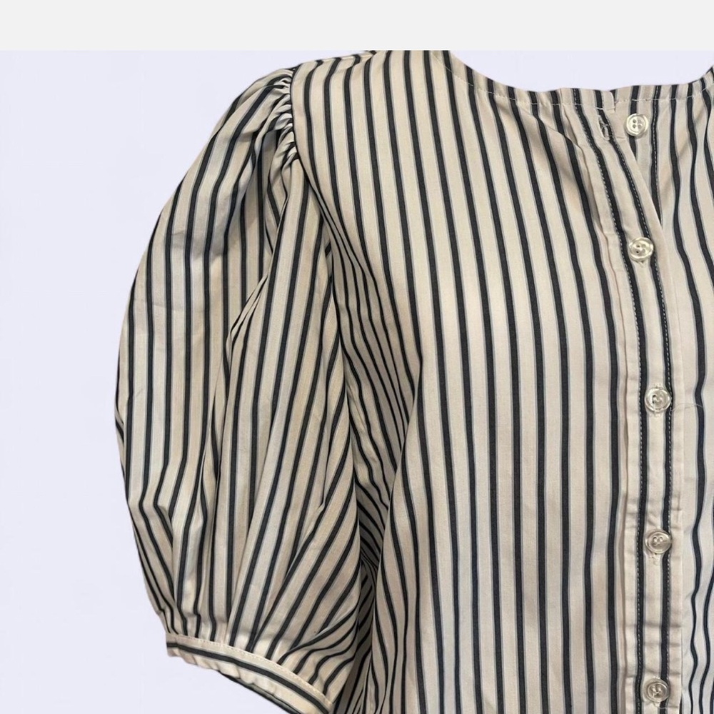 Velvet Heart Black and White Striped Button Down Shirt - Picture 2 of 5